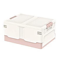 Ящик пластиковый складной белый, дно розовое, 480х360х240 мм в Луганске