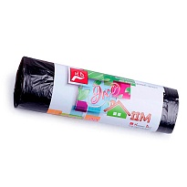 Мешки для мусора 30 л, черные, в рулоне 20 шт., ПНД, 6 мкм, 600х500 мм, Концепция Быта ЭкоДом, 601348 в Луганске