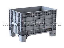 Контейнер iBox сплошной на ножках с пробкой серый в Луганске Контейнер iBox сплошной на ножках с пробкой серый в Луганске