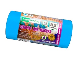 Мешки для мусора 35 л, ароматизированные, синие, в рулоне 30 шт., ПНД, 12 мкм, 640х500 мм, EXTRA, 3530661 в Луганске