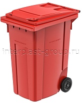 Мусорный контейнер 360 л красный 360 красный в Луганске