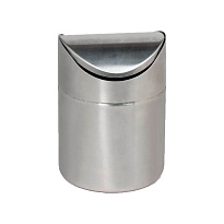 Урна для мусора 1,2 л настольная, с качающейся крышкой, нержавеющая сталь, матовая в Луганске