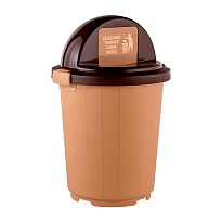 Мусорный бак с крышкой - клавишей 105 л бежевый 105 бежевый в Луганске Мусорный бак с крышкой - клавишей 105 л бежевый 105 бежевый в Луганске