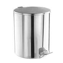Ведро для мусора с педалью, усиленное, Титан, 15 л, нержавеющая сталь, хром в Луганске