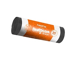 Мешки для мусора 20 л, черные, в рулоне 25 шт., ПНД, 6 мкм, 420х450 мм, SIBIRSKAYA, 101-001 S в Луганске