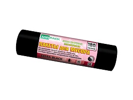 Мешки для мусора 180 л, ароматизированные, черные, в рулоне 10 шт., ПВД, 50 мкм, 1100х930 мм, EXTRA black, 18008301 в Луганске Мешки для мусора 180 л, ароматизированные, черные, в рулоне 10 шт., ПВД, 50 мкм, 1100х930 мм, EXTRA black, 18008301 в Луганске