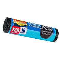 Мешки для мусора 120 л, с ушками, черные, в рулоне 10 шт., ПНД, 15 мкм, 1100х700 мм, Крепак, 4607075710474 в Луганске Мешки для мусора 120 л, с ушками, черные, в рулоне 10 шт., ПНД, 15 мкм, 1100х700 мм, Крепак, 4607075710474 в Луганске