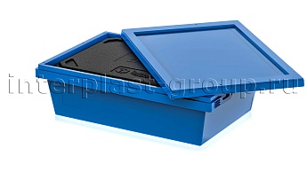 Изотермический контейнер KV 6416 в сборе с крышкой голубой в Луганске