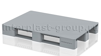 Поддон пластиковый сплошной (усилен 1 трубой) без бортиков серый в Луганске