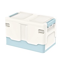 Ящик пластиковый складной белый, дно голубое, 370х240х240 мм в Луганске