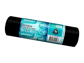 Мешки для мусора 160 л, ароматизированные, черные, в рулоне 10 шт., ПВД, 80 мкм, 1100х930 мм, EXPORT, exp16010142 в Луганске Мешки для мусора 160 л, ароматизированные, черные, в рулоне 10 шт., ПВД, 80 мкм, 1100х930 мм, EXPORT, exp16010142 в Луганске