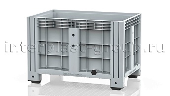 Контейнер iBox сплошной на ножках с пробкой 2 дюйма серый в Луганске