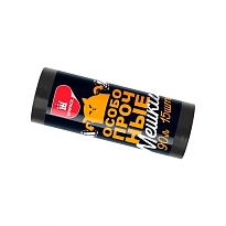 Мешки для мусора 90 л, черные, рулон 15 шт., ПНД, 20 мкм, 850х650 мм, Особопрочные, МП7825 в Луганске