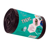 Мешки для мусора 12 л, черные, в рулоне 30 шт., ПНД, 6 мкм, 550х320 мм, Концепция Быта Tubus, 604936 в Луганске