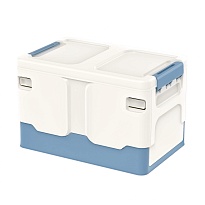 Ящик пластиковый складной белый, дно синее, 370х240х240 мм в Луганске