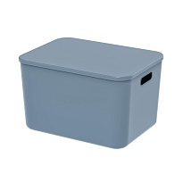 Ящик пластиковый вкладываемый синий 410х305х245 мм в Луганске Ящик пластиковый вкладываемый синий 410х305х245 мм в Луганске