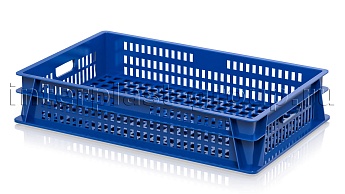Ящик (лоток) для хлеба, овощей и фруктов перфорированный синий в Луганске