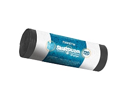 Мешки для мусора 120 л, черные, в рулоне 10 шт., ПНД, 14 мкм, 1100х700 мм, SIBIRSKAYA, 101-008 S в Луганске Мешки для мусора 120 л, черные, в рулоне 10 шт., ПНД, 14 мкм, 1100х700 мм, SIBIRSKAYA, 101-008 S в Луганске