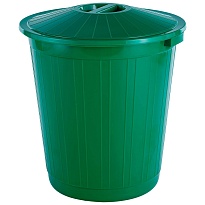 Мусорный бак с крышкой 70 л зеленый 70 зеленый в Луганске