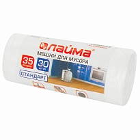 Мешки для мусора 35 л, белые, в рулоне 30 шт., ПНД, 6 мкм, 550х480 мм, LAIMA, 605538 в Луганске Мешки для мусора 35 л, белые, в рулоне 30 шт., ПНД, 6 мкм, 550х480 мм, LAIMA, 605538 в Луганске